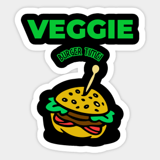 Veggie Burger Time! Sticker